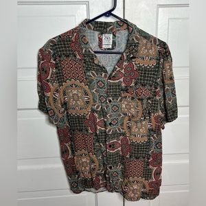 Zara Floral short sleeve shirt size M